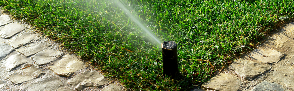 irrigation watering fresh laid sod in myrtle beach