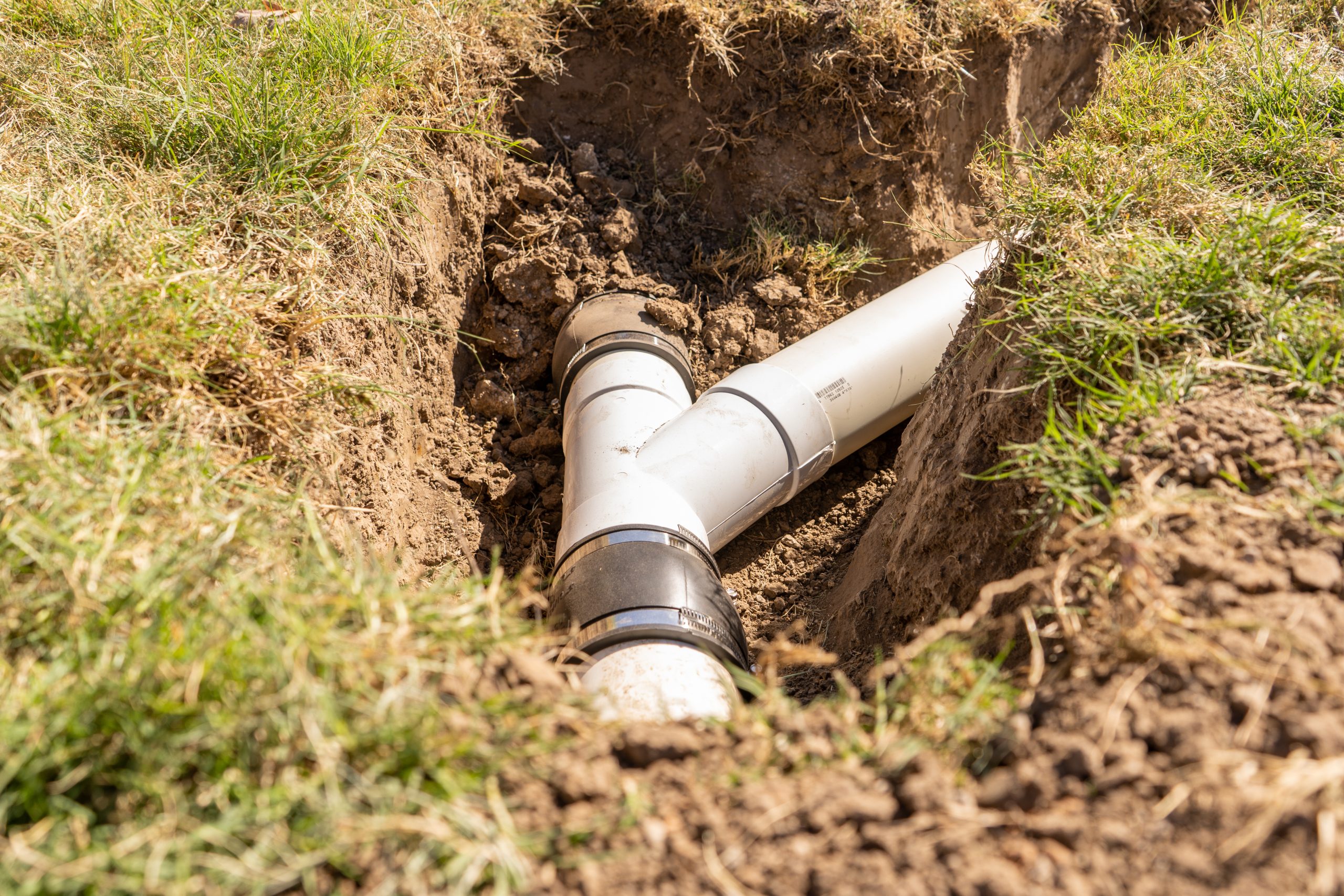 Landscaping and Drainage System with Rocks